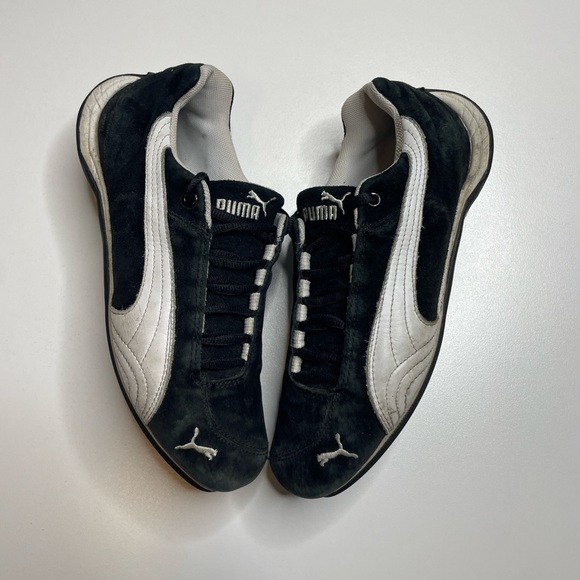 Vintage Puma Speedcat OG Athletic Shoes Black White Leather Suede Women’s 9 US